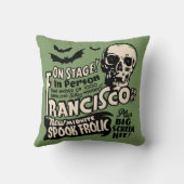 ヴィンテージの幽霊ショーポスター芸術-フランシスコ クッション (裏面)