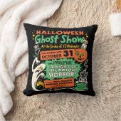 ヴィンテージの幽霊ショー-幽霊ショーポスター枕 クッション (ブランケット)