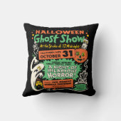 ヴィンテージの幽霊ショー-幽霊ショーポスター枕 クッション (裏面)