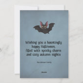 ヴィンテージの幽霊屋敷の水彩画ハロウィンカード シーズンカード (裏面)
