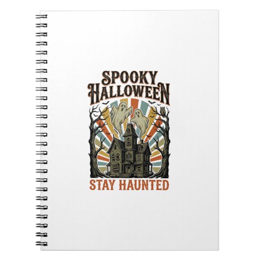 ヴィンテージの幽霊PのハロウィンTシャツ ノートブック (正面)