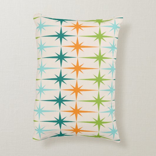 ヴィンテージの幾何学的なスターバストのアクセントの枕 アクセントクッション (裏面(縦))