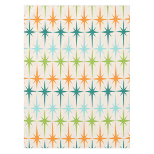 ヴィンテージの幾何学的なスターバストのテーブルクロス テーブルクロス