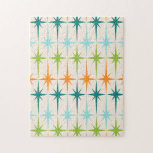 ヴィンテージの幾何学的なスターバストのパズル ジグソーパズル