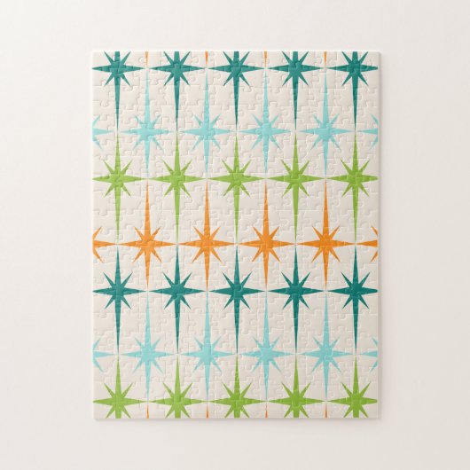 ヴィンテージの幾何学的なスターバストのパズル ジグソーパズル (縦)