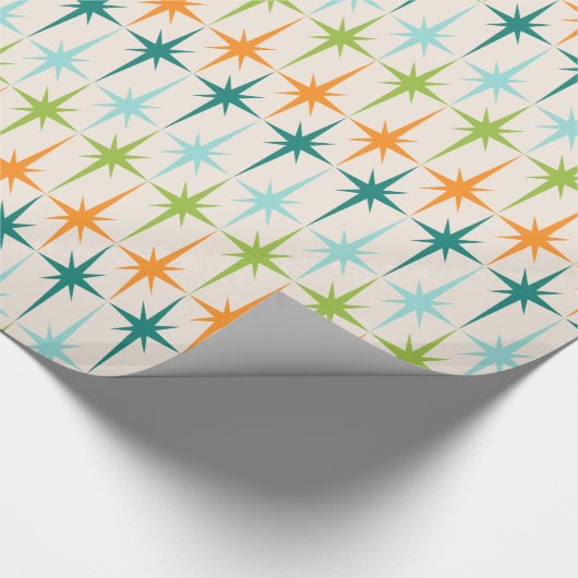 ヴィンテージの幾何学的なスターバストの包装紙 ラッピングペーパー (角)