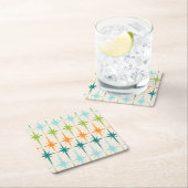 ヴィンテージの幾何学的なスターバストの懸命の紙のコースター スクエアペーパーコースター (インサイチュ)