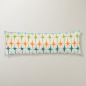 ヴィンテージの幾何学的なスターバストの抱き枕 ボディピロー (裏面)