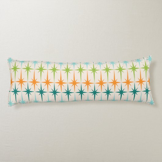 ヴィンテージの幾何学的なスターバストの抱き枕 ボディピロー (裏面)