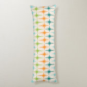 ヴィンテージの幾何学的なスターバストの抱き枕 ボディピロー (裏面 (縦))