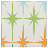 ヴィンテージの幾何学的なスターバストの生地 ファブリック (クローズアップ)