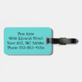 ヴィンテージの幾何学的なスターバストの荷物のラベル ラゲッジタグ (裏面横)