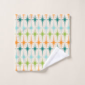 ヴィンテージの幾何学的なスターバストタオルセット バスタオルセット (ウォッシュタオル)