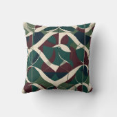 ヴィンテージの幾何学的なスロー・パターン クッション (裏面)