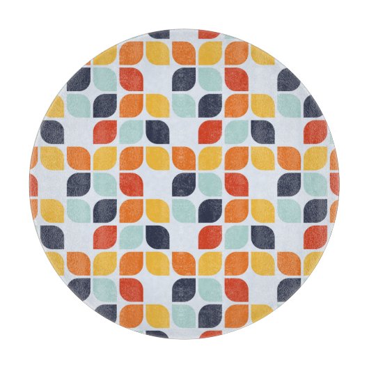 ヴィンテージの幾何学的なパターン カッティングボード (正面)