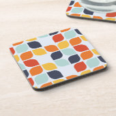 ヴィンテージの幾何学的なパターン コースター (左側)