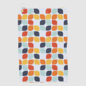 ヴィンテージの幾何学的なパターン ゴルフタオル (正面)