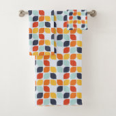 ヴィンテージの幾何学的なパターン バスタオルセット (インサイチュ)