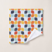 ヴィンテージの幾何学的なパターン バスタオルセット (ウォッシュタオル)