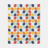 ヴィンテージの幾何学的なパターン フリースブランケット (正面)