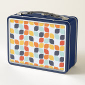 ヴィンテージの幾何学的なパターン メタルランチボックス (裏面)