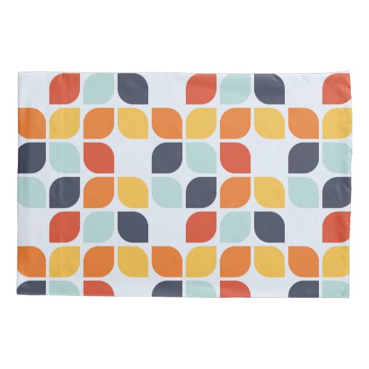 ヴィンテージの幾何学的なパターン 枕カバー (裏面-左)