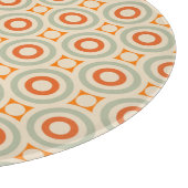ヴィンテージの幾何学的な円パターン カッティングボード (角)