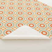 ヴィンテージの幾何学的な円パターン シェルパブランケット (3/4)