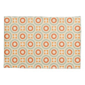 ヴィンテージの幾何学的な円パターン 枕カバー (裏面-左)