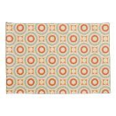 ヴィンテージの幾何学的な円パターン 枕カバー (裏面-右)