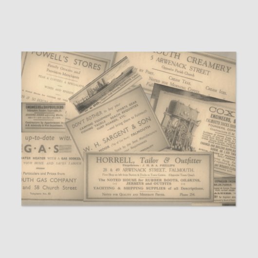 ヴィンテージの広告 薄葉紙 (正面)