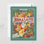 ヴィンテージの庭の種の包みの郵便はがき ポストカード (正面/裏面)