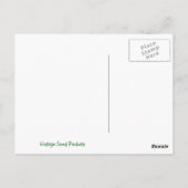 ヴィンテージの庭の種の包みの郵便はがき ポストカード (裏面)