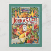 ヴィンテージの庭の種の包みの郵便はがき ポストカード (正面)