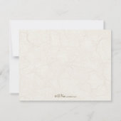 ヴィンテージの庭の花のパーソナライズで平らなメッセージカード ノートカード (裏面)