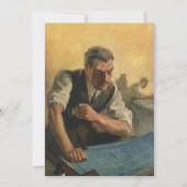 ヴィンテージの建築士と建物の青図 (正面)