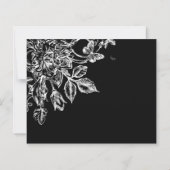 ヴィンテージの式結婚に予算招待状。 (裏面)