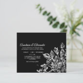 ヴィンテージの式結婚に予算招待状。 (スタンド正面)