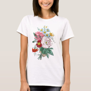 ヴィンテージの引くこと: ベンガルのバラ Tシャツ