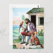 ヴィンテージの引くこと: 孤独な時間の友達 ポストカード (正面/裏面)