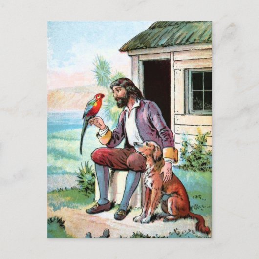 ヴィンテージの引くこと: 孤独な時間の友達 ポストカード (正面)