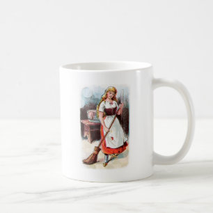 ヴィンテージの引くこと: 床を掃除しているシンデレラ コーヒーマグカップ