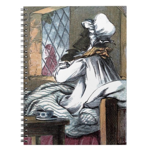 ヴィンテージの引くこと: 祖母の衣服のオオカミ ノートブック (正面)