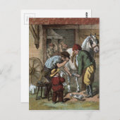 ヴィンテージの引くこと: 蹄鉄のスミス ポストカード (正面/裏面)