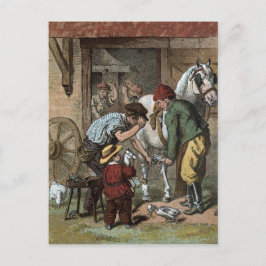 ヴィンテージの引くこと: 蹄鉄のスミス ポストカード