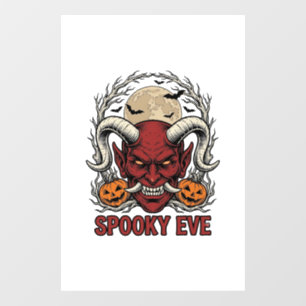 ヴィンテージの彫刻カボチャのプリントハロウィンデーモンTシャツ ウィンドウサイン