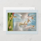 ヴィンテージの復活した子羊の神の天使のイースターポストカード ポストカード (正面/裏面)