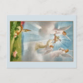 ヴィンテージの復活した子羊の神の天使のイースターポストカード ポストカード (正面)