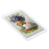 ヴィンテージの復活祭の卵とスミレ マグネット (右側)