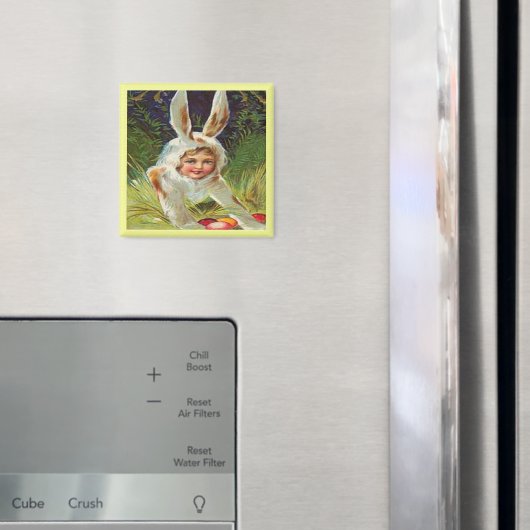 ヴィンテージの復活祭の女の子バニーの衣装， ZSSG マグネット (インサイチュ (冷蔵庫))